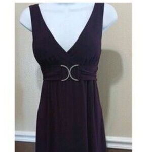90s Dress in a Y2K Vintage Fairy Rhinestone with Tie Back in Solid Purple Style